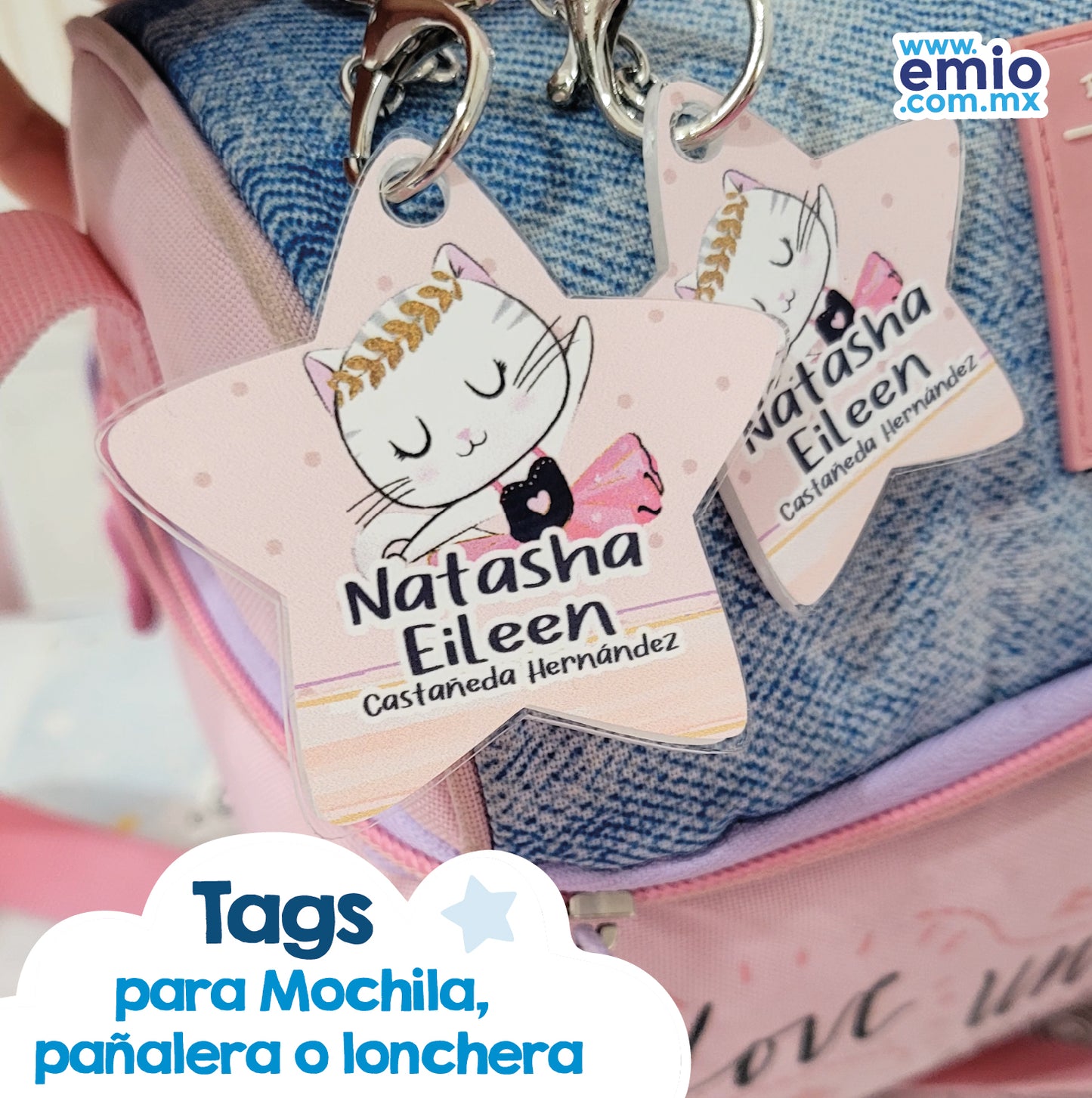 Tags para Mochila y lonchera