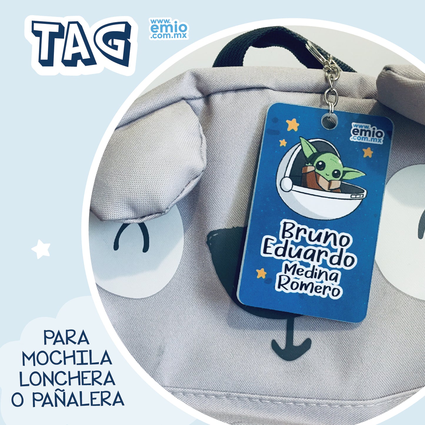 Tags para Mochila y lonchera
